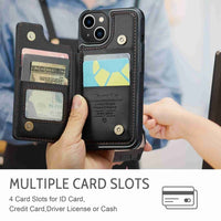 Apple iPhone 15 Plus CaseMe C22 PU Leather Card Wallet Cover - CaseMe