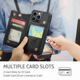Apple iPhone 14 Pro CaseMe C22 PU Leather Card Wallet Cover - CaseMe