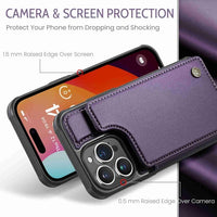 Apple iPhone 15 Pro CaseMe C22 PU Leather Card Wallet Cover
