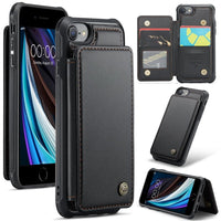 Apple iPhone 6/7/8/SE CaseMe C22 PU Leather Card Wallet Cover (Copy) - Black - CaseMe
