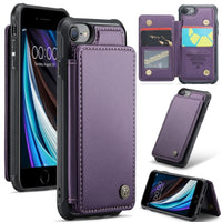 Apple iPhone 6/7/8/SE CaseMe C22 PU Leather Card Wallet Cover (Copy) - Purple - CaseMe