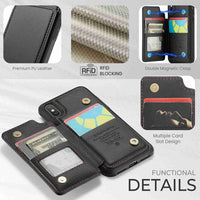 Apple iPhone X / XS CaseMe C22 PU Leather Card Wallet Cover - CaseMe