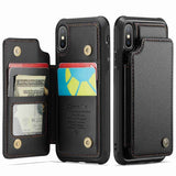 Apple iPhone X / XS CaseMe C22 PU Leather Card Wallet Cover - CaseMe