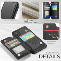 Apple iPhone XS Max CaseMe C22 PU Leather Card Wallet Cover - CaseMe