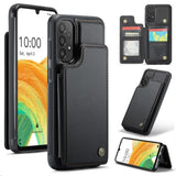 Samsung Galaxy S22 + CaseMe C22 PU Leather Card Wallet Cover - Black - CaseMe