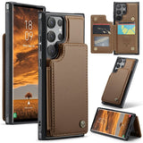 Samsung Galaxy S24 Ultra CaseMe C22 PU Leather Card Wallet Cover - Brown
