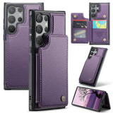 Samsung Galaxy S25 Ultra CaseMe C22 Rear Wallet Cover with Card Slots - Purple - CaseMe