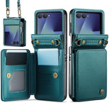 Samsung Galaxy Z Flip8 CaseMe C22 Rear Wallet Cover with Card Slots - Purple - CaseMe