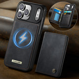 iPhone 17 Pro Max / 18 Pro Max CaseMe ME80 Series Detachable Wallet Leather cover - Black - Noco