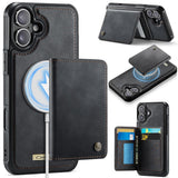 iPhone 17 CaseMe ME80 Series Detachable Wallet Leather cover - Black - Noco