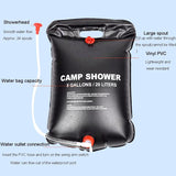 25L Outdoor Solar Camping Shower – Portable Solar-Heated and Easy to Use - NOCO