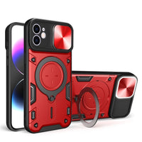 Apple iPhone 12 Hybrid Camera Shield Rugged Ring Protective Cover - Red - Noco