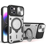 Apple iPhone 15 Hybrid Camera Shield Rugged Ring Protective Cover - Silver - Noco