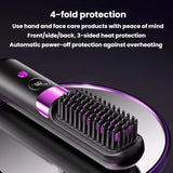 Cordless Hair Straightener Brush – Portable Heated Styling Brush with LED Display - NOCO