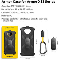 Ulefone Armor X13 Cover + Belt Clip and Quick Clip Carabiner - Ulefone