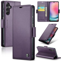 Samsung Galaxy A55 CaseMe 023 Wallet Flip Cover RFID Protection Card Holder - Purple - Noco