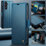 Samsung Galaxy A57 5G CaseMe 023 Samsung A57 5G RFID Shielded Wallet - Blue - Noco