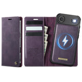 Apple iPhone 17 Air CaseMe C49 Detachable Flip Cover RFID Protection Card Holder - Purple - Noco
