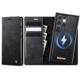 Samsung Galaxy S25 Ultra CaseMe C49 Detachable Flip Cover RFID Protection Card Holder - Black - Noco