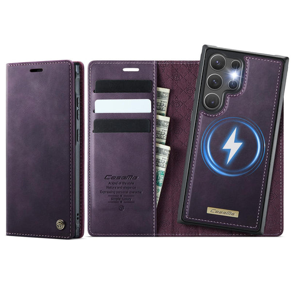 Samsung Galaxy S25 Ultra CaseMe C49 Wallet Flip Cover RFID Protection Card Holder Black Noco