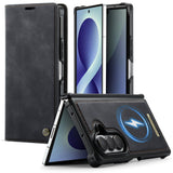Samsung Z Fold8 Ultra CaseMe C49 Detachable Flip Cover RFID Protection Card Holder - Black - Noco