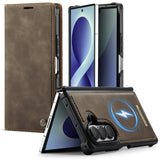 Samsung Z Fold8 Ultra CaseMe C49 Detachable Flip Cover RFID Protection Card Holder - Brown - Noco