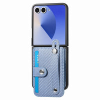 Samsung Galaxy Z Flip 7 Carbon Weave Card Wallet Cover - Blue - Noco
