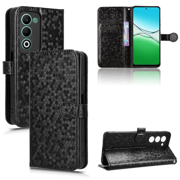 Oppo A5 4G / 5G Honeycomb Wallet Flip Cover Card Holder Black Noco