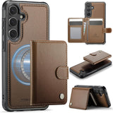 Samsung Galaxy S26 5G - JH Rear Cover with Magnetic Detachable Wallet Self Aligning - Brown - Noco