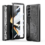 Samsung Galaxy Z Fold 5 Electroplated Mecha Cover with screen Protection - Black - Noco