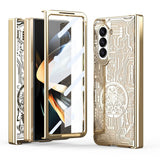 Samsung Galaxy Z Fold 5 Electroplated Mecha Cover with screen Protection - Gold - Noco