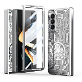 Samsung Galaxy Z Fold 5 Electroplated Mecha Cover with screen Protection - Silver - Noco