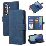 Galaxy Z Fold 8 Ultra 5G Multifunctional Zipper Wallet Leather Phone Case - Blue - NOCO