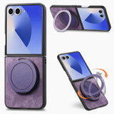Samsung Galaxy Z Flip 8 5G Retro Rotation Ring Holder Phone Case - Purple - NOCO