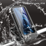 HL69 Waterproof Motorcycle/Bike Phone Mount Enclosure. Touch Screen Usable Magnetic Pad - Rock