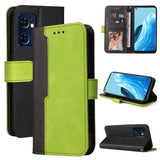 OPPO FIND X5 Lite / Reno 7 5G Splash Flip Phone Cover/Wallet with Card Slots Magnetic Flap Dual Colour - Green - Noco