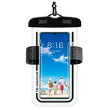 Waterproof Universal Phone Pouch with Armband Fits Phones Up to 7.2’ Easy Lock Mechanism Includes Lanyard - Black - Noco