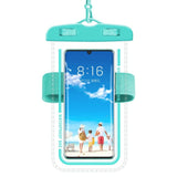 Waterproof Universal Phone Pouch with Armband Fits Phones Up to 7.2’’ Easy Lock Mechanism Includes Lanyard - Teal Blue - Noco