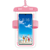 Waterproof Universal Phone Pouch with Armband Fits Phones Up to 7.2’’ Easy Lock Mechanism Includes Lanyard - Pink - Noco