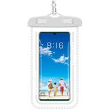 Universal WATERPROOF Phone Pouch Up to 7.2’’ Phone Easy Lock Lanyard - White - Noco