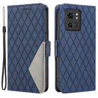 Motorola Edge 40 5G Quilted Wallet Flip Cover Card Holder - Blue Noco