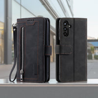 Samsung Galaxy A17 5G 9 Card Flip Tri-Fold Wallet Cover Zip Pocket - Black - Noco