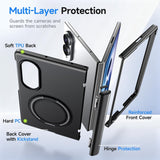 Samsung Galaxy Z Fold8 Kalebol 360 Degree Magnetic Ring Holder Case - Black - Noco