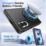 Samsung Galaxy Z Fold8 Kalebol 360 Degree Magnetic Ring Holder Case - Black - Noco