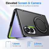 Samsung Galaxy Z Fold8 Kalebol 360 Degree Magnetic Ring Holder Case - Black - Noco