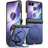 Samsung Galaxy Z Flip8 Kalebol 360 Degree Magnetic Ring Holder Case - Blue - Noco
