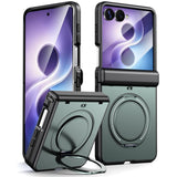 Samsung Galaxy Z Flip8 Kalebol 360 Degree Magnetic Ring Holder Case - Green - Noco
