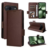 DOOGEE B10 Deluxe Flip Phone Cover/Wallet with Card Slots - Brown - Noco