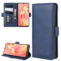 Oppo A91 / F15 / Reno 3 Deluxe Flip Cover Case Credit Card Slots Magnetic Closing - Blue - Noco