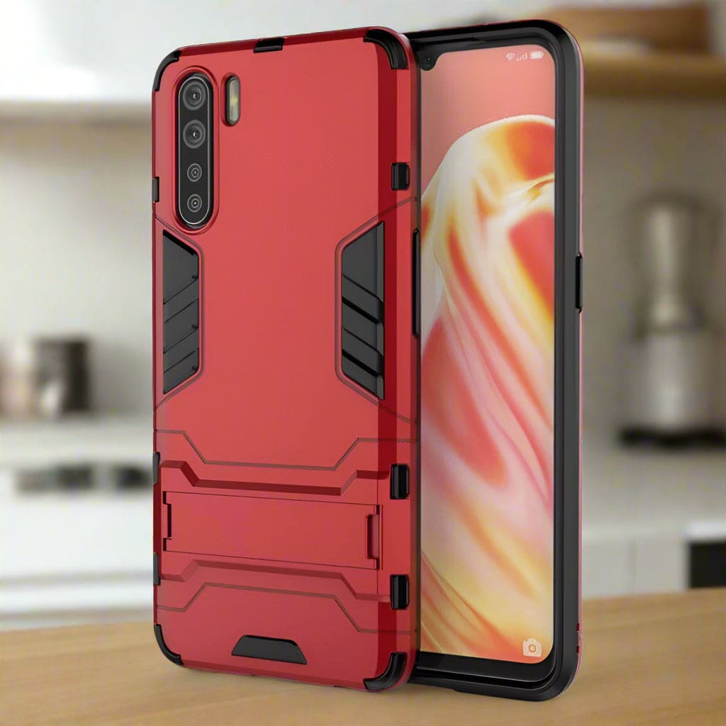 Oppo A91 Oppo F15 Shockproof Rugged Protective Case with Stand